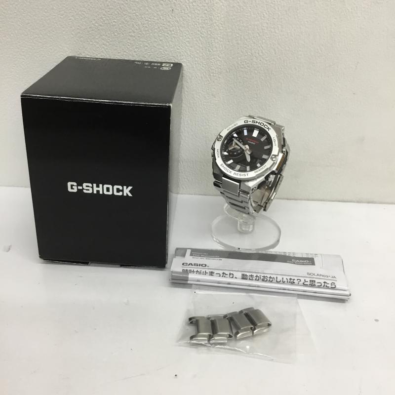 ジーショック G-SHOCK 腕時計 アナログ（クォーツ式） GST-B500 G-STEEL タフソーラー ロゴ、文字 銀 / シルバー /  メンズ USED 古着 中古 10103666