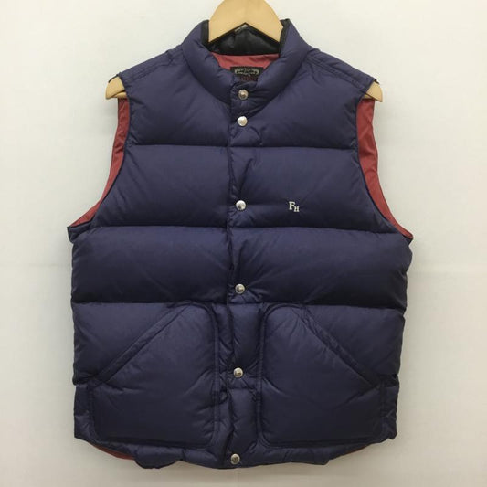フラットヘッド The Flat Head ジャケット、上着 ダウンベスト 38 ロゴ、文字 紺 / ネイビー /  メンズ USED 古着 中古 10103673