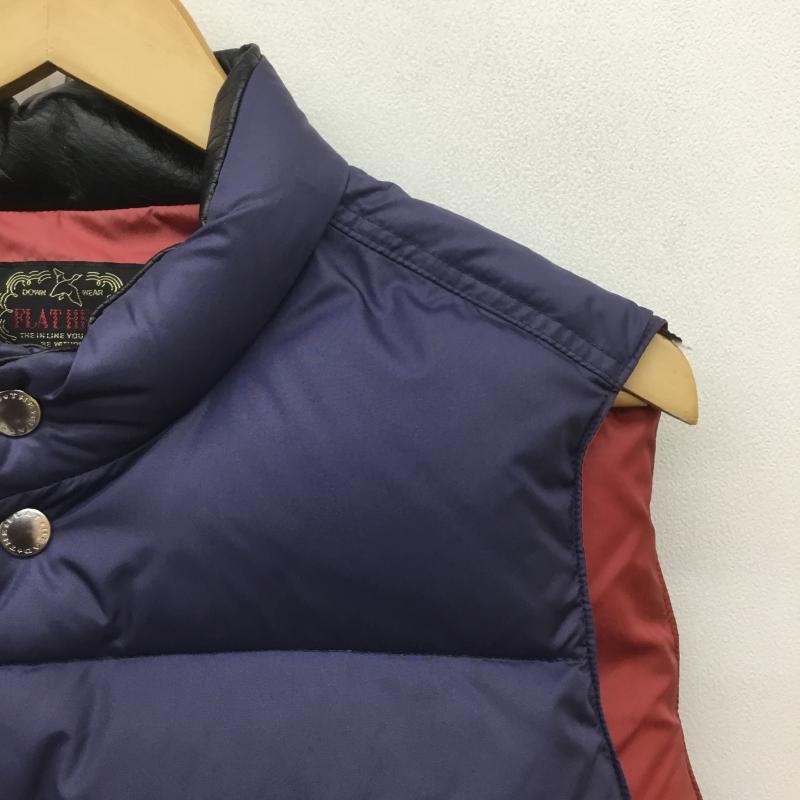 フラットヘッド The Flat Head ジャケット、上着 ダウンベスト 38 ロゴ、文字 紺 / ネイビー /  メンズ USED 古着 中古 10103673