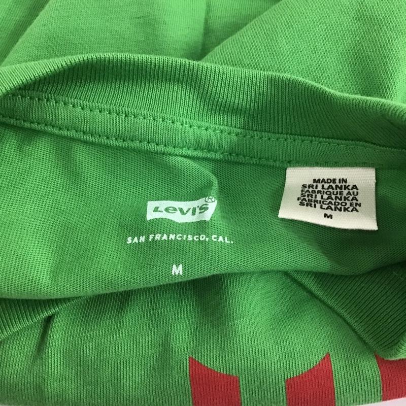 リーバイス Levi's Tシャツ 半袖 22491-0202 クルーネック M ロゴ、文字 緑 / グリーン /  メンズ USED 古着 中古 10103682