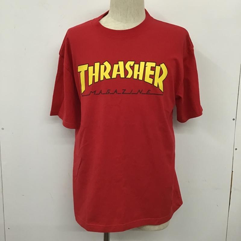 ディッキーズ Dickies Tシャツ 半袖 171U30TR08 THRASHER プリント クルーネック L ロゴ、文字 赤 / レッド /  メンズ USED 古着 中古 10103683