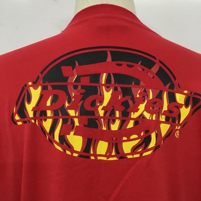 ディッキーズ Dickies Tシャツ 半袖 171U30TR08 THRASHER プリント クルーネック L ロゴ、文字 赤 / レッド /  メンズ USED 古着 中古 10103683