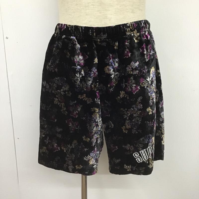 シュプリーム Supreme パンツ ショートパンツ Floral Velour Short 19FW 花柄 ハーフパンツ S ロゴ、文字 黒 / ブラック /  メンズ USED 古着 中古 10103687
