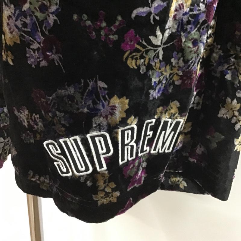 シュプリーム Supreme パンツ ショートパンツ Floral Velour Short 19FW 花柄 ハーフパンツ S ロゴ、文字 黒 / ブラック /  メンズ USED 古着 中古 10103687