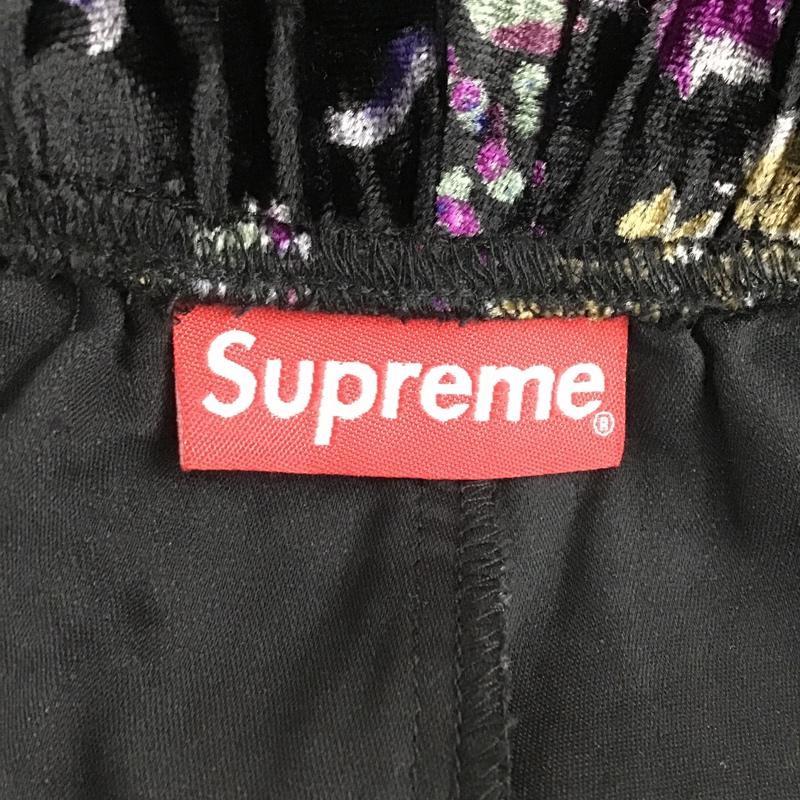 シュプリーム Supreme パンツ ショートパンツ Floral Velour Short 19FW 花柄 ハーフパンツ S ロゴ、文字 黒 / ブラック /  メンズ USED 古着 中古 10103687