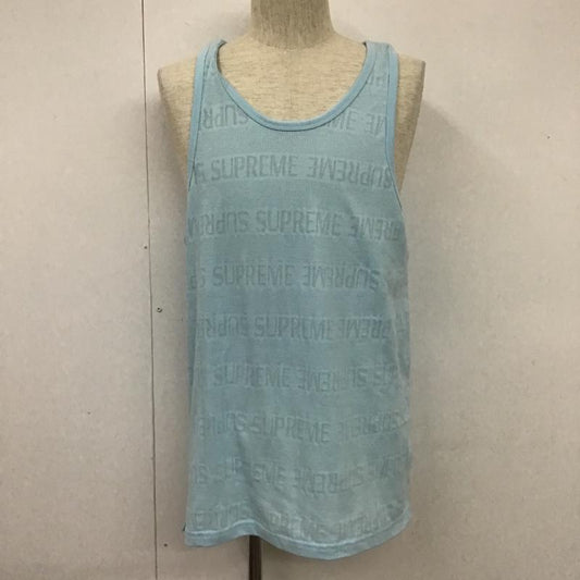 シュプリーム Supreme タンクトップ タンクトップ ノースリーブ 18SS Mesh Stripe Tank Top M ロゴ、文字 水色 / ライトブルー /  メンズ USED 古着 中古 10103688