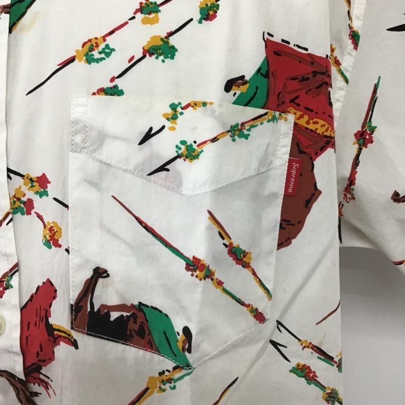 シュプリーム Supreme シャツ、ブラウス 半袖 13SS Matador Shirt マタドールシャツ 闘牛 M 総柄 白 / ホワイト /  メンズ USED 古着 中古 10103689