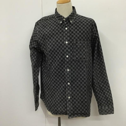 シュプリーム Supreme シャツ、ブラウス 長袖 18FW Checkered Denim Shirt ボタンダウン デニム M チェック 黒 / ブラック /  メンズ USED 古着 中古 10103692
