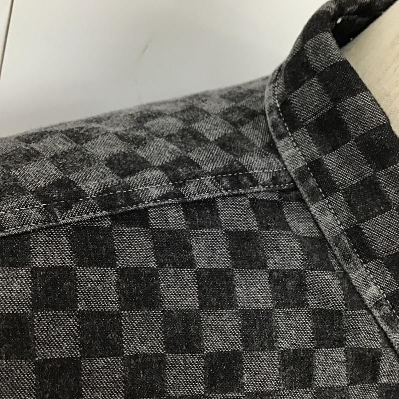 シュプリーム Supreme シャツ、ブラウス 長袖 18FW Checkered Denim Shirt ボタンダウン デニム M チェック 黒 / ブラック /  メンズ USED 古着 中古 10103692