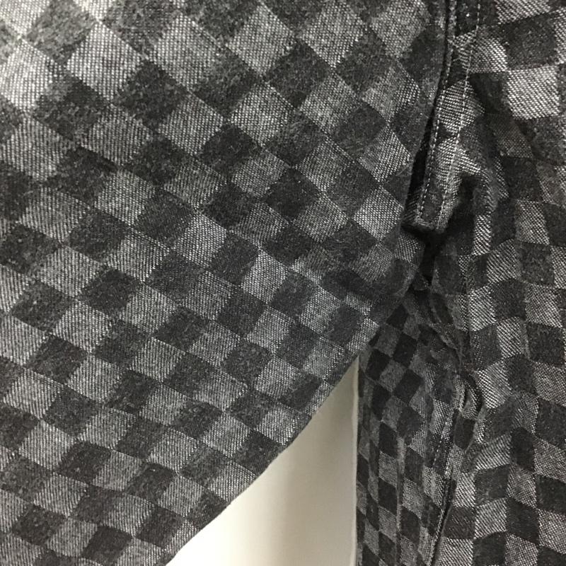 シュプリーム Supreme シャツ、ブラウス 長袖 18FW Checkered Denim Shirt ボタンダウン デニム M チェック 黒 / ブラック /  メンズ USED 古着 中古 10103692