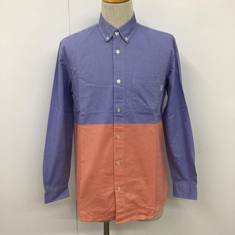 シュプリーム Supreme シャツ、ブラウス 長袖 13SS Split Oxford 2-tone Shirt ボタンダウン バイカラー S 無地 水色 / ライトブルー / X 橙 / オレンジ /  メンズ USED 古着 中古 10103707