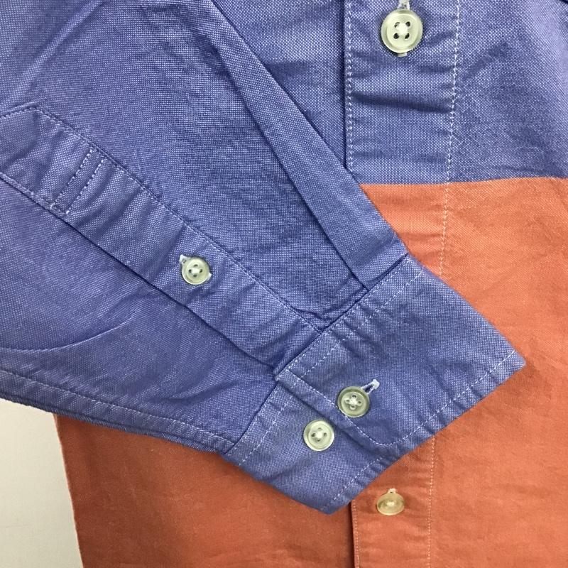 シュプリーム Supreme シャツ、ブラウス 長袖 13SS Split Oxford 2-tone Shirt ボタンダウン バイカラー S 無地 水色 / ライトブルー / X 橙 / オレンジ /  メンズ USED 古着 中古 10103707