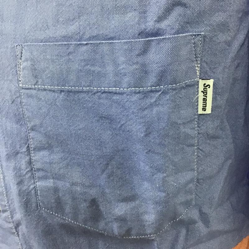 シュプリーム Supreme シャツ、ブラウス 長袖 13SS Split Oxford 2-tone Shirt ボタンダウン バイカラー S 無地 水色 / ライトブルー / X 橙 / オレンジ /  メンズ USED 古着 中古 10103707