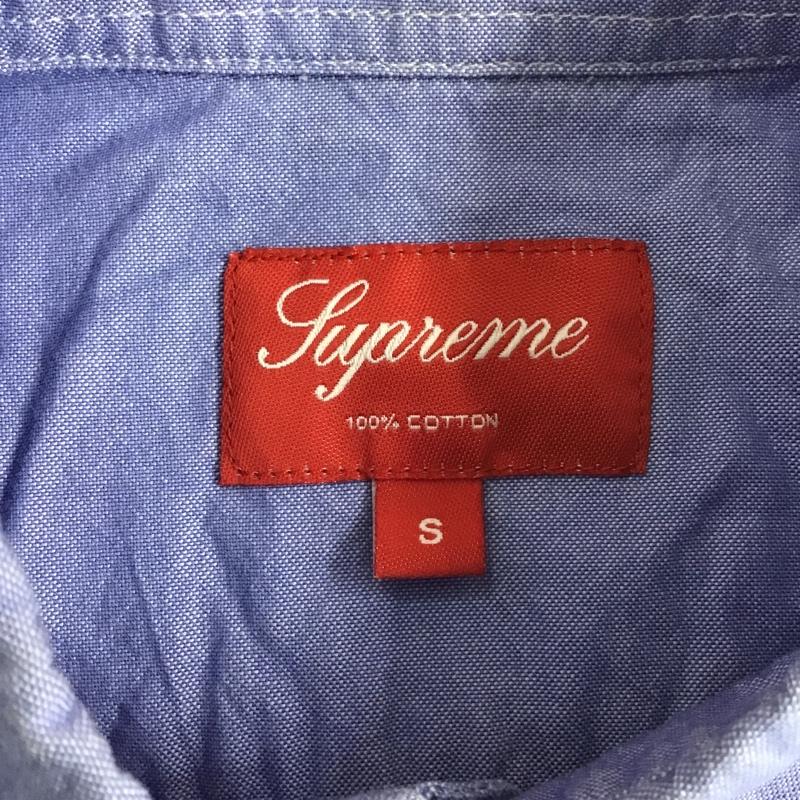 シュプリーム Supreme シャツ、ブラウス 長袖 13SS Split Oxford 2-tone Shirt ボタンダウン バイカラー S 無地 水色 / ライトブルー / X 橙 / オレンジ /  メンズ USED 古着 中古 10103707