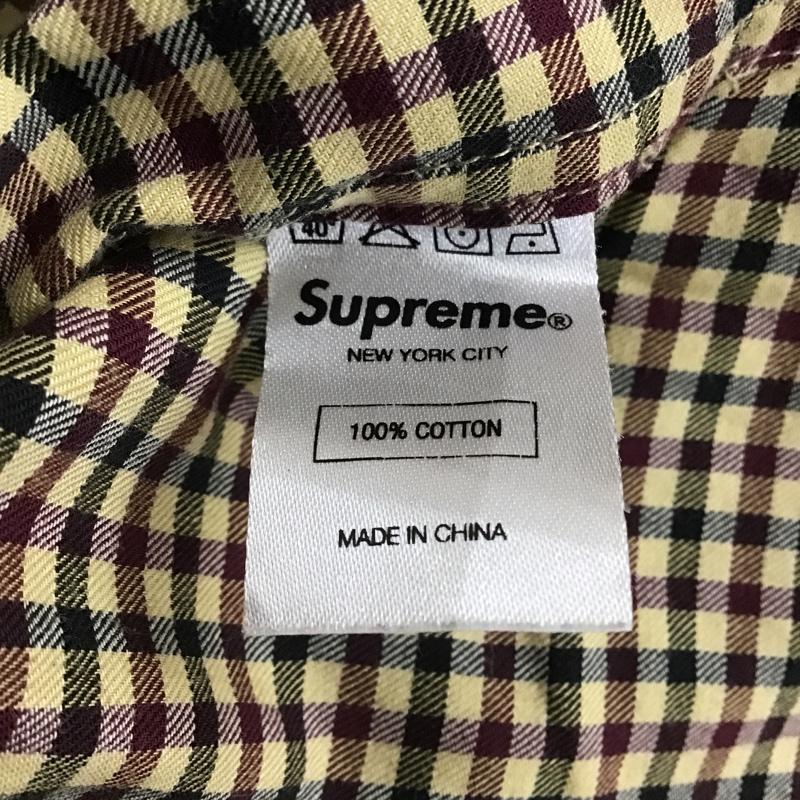 シュプリーム Supreme シャツ、ブラウス 長袖 ボタンダウン 胸ポケット S チェック ベージュ / ベージュ / X 紫 / パープル / X 緑 / グリーン /  メンズ USED 古着 中古 10103709