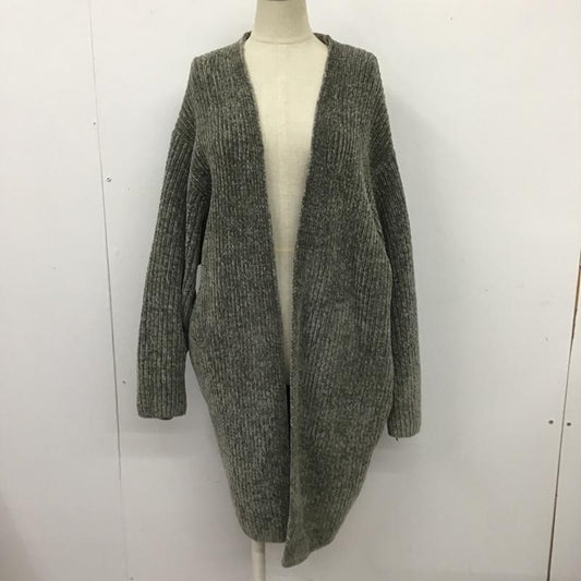 アズールバイマウジー AZUL BY MOUSSY カーディガン 長袖 ニットカーディガン ロングニットカーディガン 長袖ニットカーディガン S 無地 灰 / グレー /  レディース USED 古着 中古 10103710