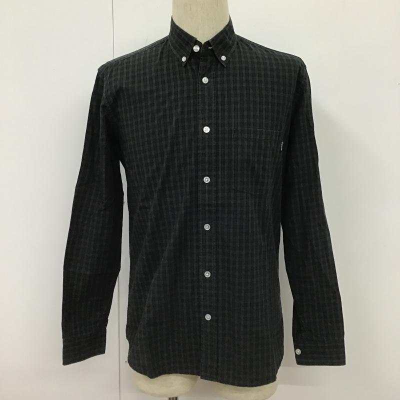 シュプリーム Supreme シャツ、ブラウス 長袖 ボタンダウン S チェック 緑 / グリーン / X 黒 / ブラック /  メンズ USED 古着 中古 10103716