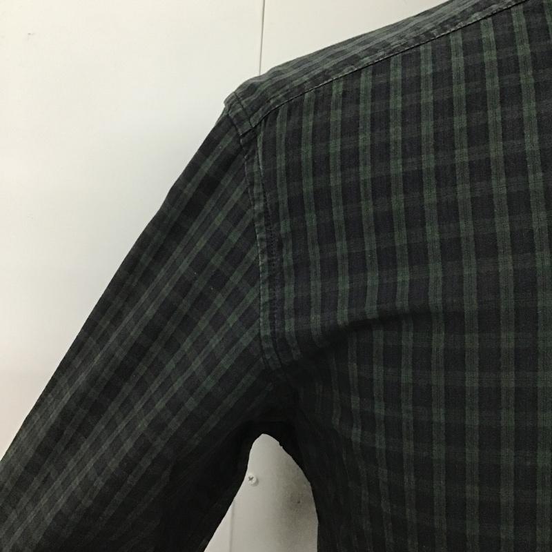 シュプリーム Supreme シャツ、ブラウス 長袖 ボタンダウン S チェック 緑 / グリーン / X 黒 / ブラック /  メンズ USED 古着 中古 10103716