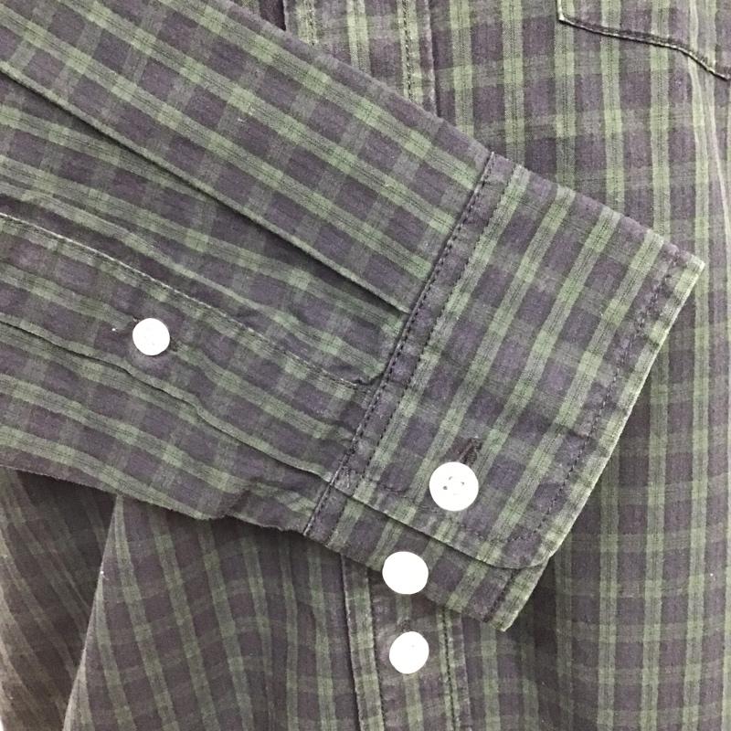 シュプリーム Supreme シャツ、ブラウス 長袖 ボタンダウン S チェック 緑 / グリーン / X 黒 / ブラック /  メンズ USED 古着 中古 10103716