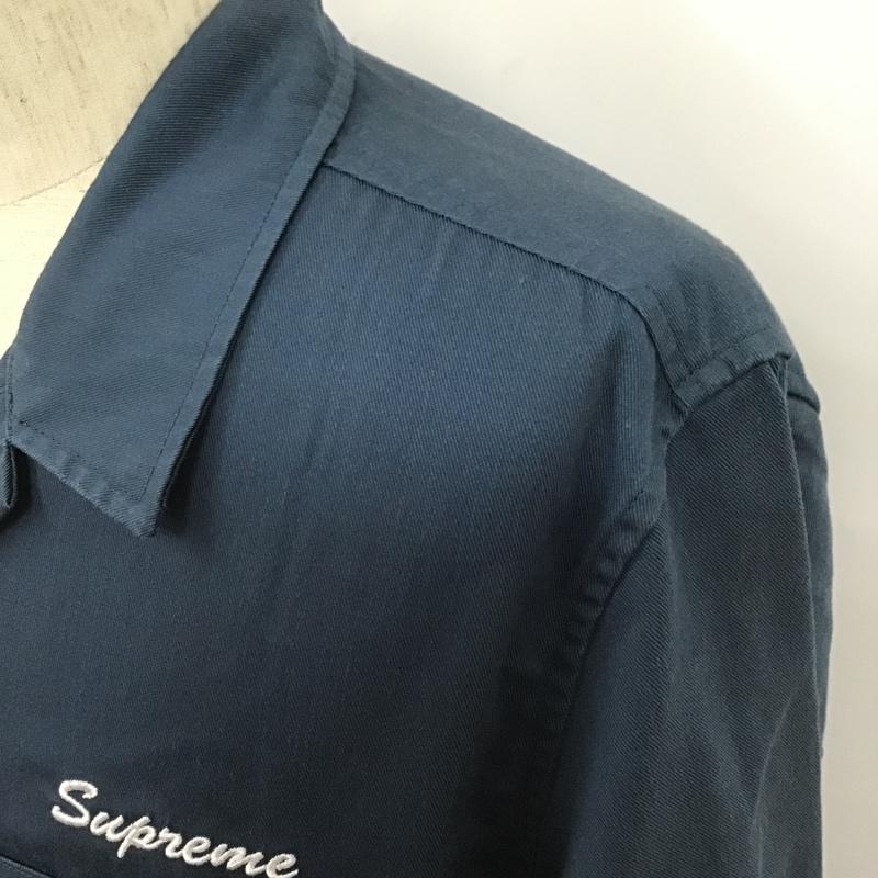 シュプリーム Supreme シャツ、ブラウス 長袖 Mike Kelley Ahh Youth Work Shirt 18FW M ロゴ、文字 紺 / ネイビー /  メンズ USED 古着 中古 10103737