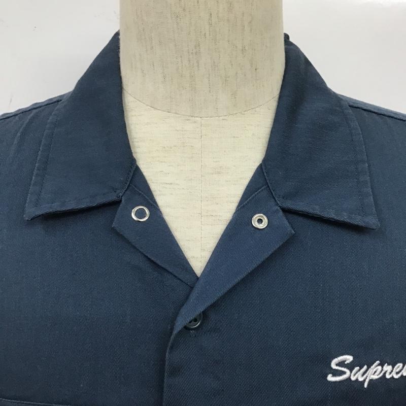 シュプリーム Supreme シャツ、ブラウス 長袖 Mike Kelley Ahh Youth Work Shirt 18FW M ロゴ、文字 紺 / ネイビー /  メンズ USED 古着 中古 10103737