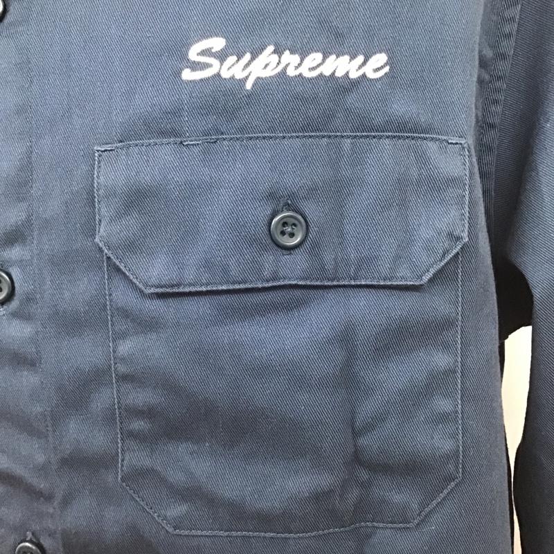 シュプリーム Supreme シャツ、ブラウス 長袖 Mike Kelley Ahh Youth Work Shirt 18FW M ロゴ、文字 紺 / ネイビー /  メンズ USED 古着 中古 10103737