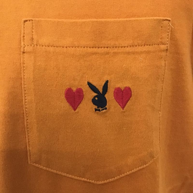 シュプリーム Supreme Tシャツ 半袖 PLAYBOY POCKET TEE 18FW S 刺繍 橙 / オレンジ /  メンズ USED 古着 中古 10103741