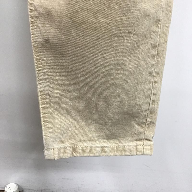 ザラ ZARA パンツ デニム、ジーンズ デニムパンツ ストレートパンツ ジーンズ カジュアルパンツ 34インチ 無地 ベージュ / ベージュ /  レディース USED 古着 中古 10103750
