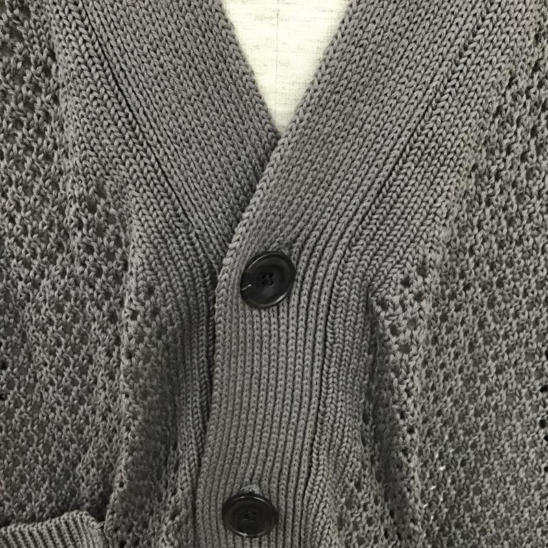ウィム バイ リドム WYM LIDNM カーディガン 長袖 WYcd531 MESH WIDE CARDIGAN M 無地 灰 / グレー /  メンズ USED 古着 中古 10103771