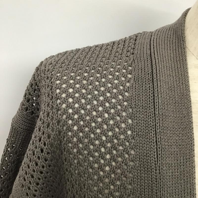 ウィム バイ リドム WYM LIDNM カーディガン 長袖 WYcd531 MESH WIDE CARDIGAN M 無地 灰 / グレー /  メンズ USED 古着 中古 10103771