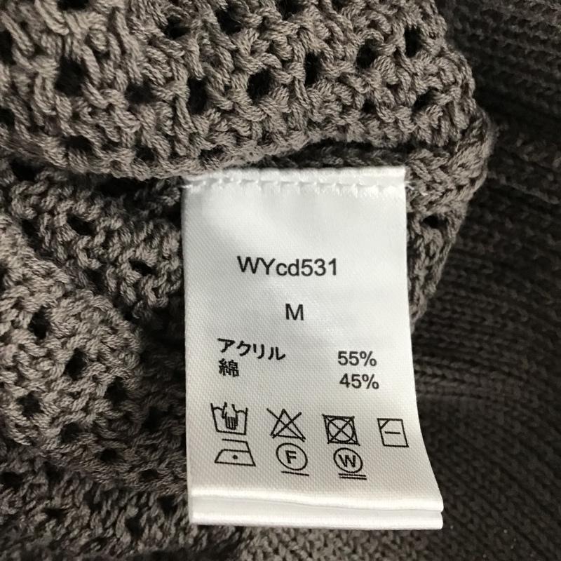 ウィム バイ リドム WYM LIDNM カーディガン 長袖 WYcd531 MESH WIDE CARDIGAN M 無地 灰 / グレー /  メンズ USED 古着 中古 10103771