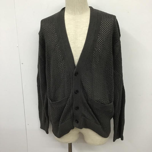 ウィム バイ リドム WYM LIDNM カーディガン 長袖 WYcd531 MESH WIDE CARDIGAN M 無地 チャコールグレー / チャコールグレー /  メンズ USED 古着 中古 10103773
