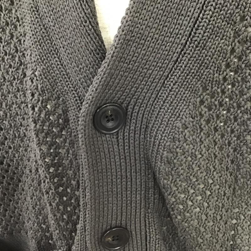 ウィム バイ リドム WYM LIDNM カーディガン 長袖 WYcd531 MESH WIDE CARDIGAN M 無地 チャコールグレー / チャコールグレー /  メンズ USED 古着 中古 10103773