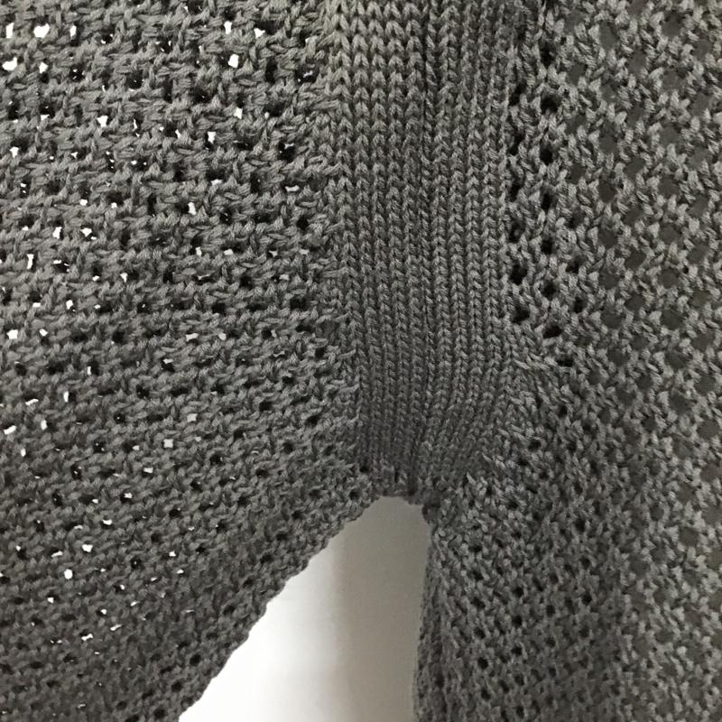 ウィム バイ リドム WYM LIDNM カーディガン 長袖 WYcd531 MESH WIDE CARDIGAN M 無地 チャコールグレー / チャコールグレー /  メンズ USED 古着 中古 10103773