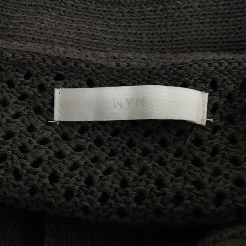 ウィム バイ リドム WYM LIDNM カーディガン 長袖 WYcd531 MESH WIDE CARDIGAN M 無地 チャコールグレー / チャコールグレー /  メンズ USED 古着 中古 10103773