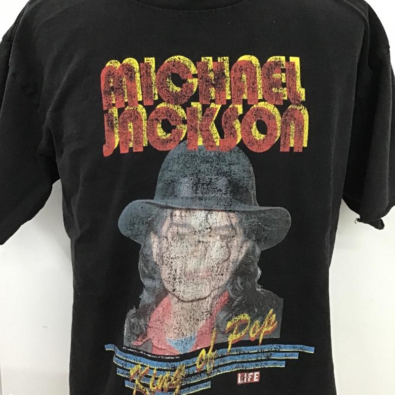 スクリーンスターズ SCREEN STARS Tシャツ 半袖 LIFE マイケル ジャクソン MICHAEL JACKSON M プリント 黒 / ブラック /  メンズ USED 古着 中古 10103777
