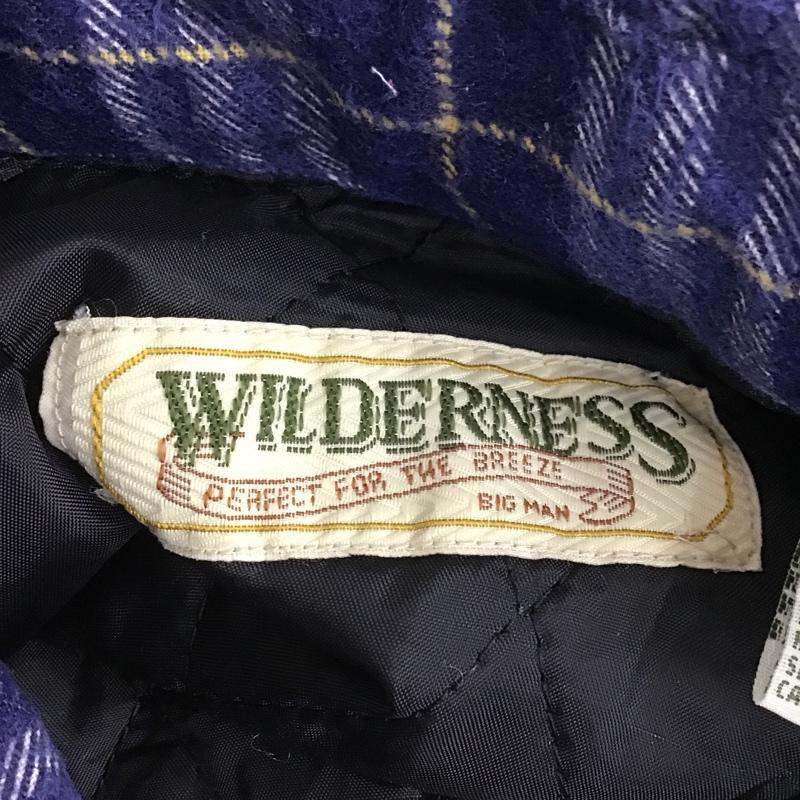 古着 USED ジャケット、上着 ジャケット、ブレザー シャツジャケット ロング丈 裏キルティング XXL チェック 紺 / ネイビー / X 白 / ホワイト / X 黄 / イエロー /  メンズ USED 古着 中古 10103779