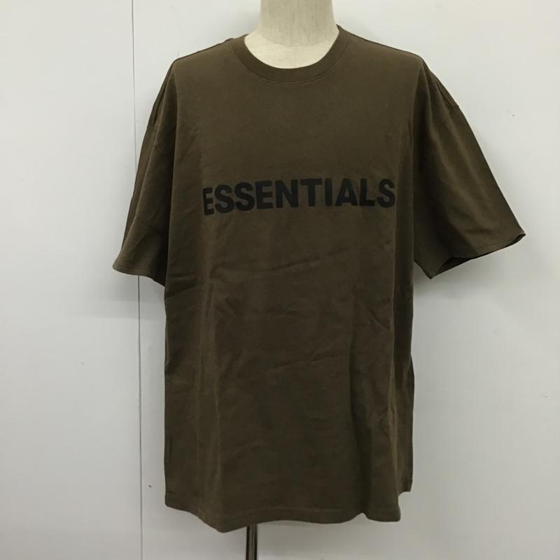 エフオージーエッセンシャルズ FOG ESSENTIALS Tシャツ 半袖 FEAR OF GOD FOG クルーネック L ロゴ、文字 茶 / ブラウン /  メンズ USED 古着 中古 10103781