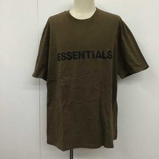エフオージーエッセンシャルズ FOG ESSENTIALS Tシャツ 半袖 FEAR OF GOD FOG クルーネック L ロゴ、文字 茶 / ブラウン /  メンズ USED 古着 中古 10103781