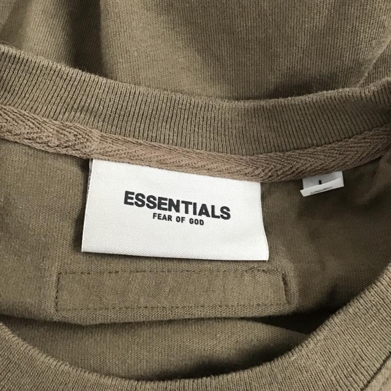 エフオージーエッセンシャルズ FOG ESSENTIALS Tシャツ 半袖 FEAR OF GOD FOG クルーネック L ロゴ、文字 茶 / ブラウン /  メンズ USED 古着 中古 10103781