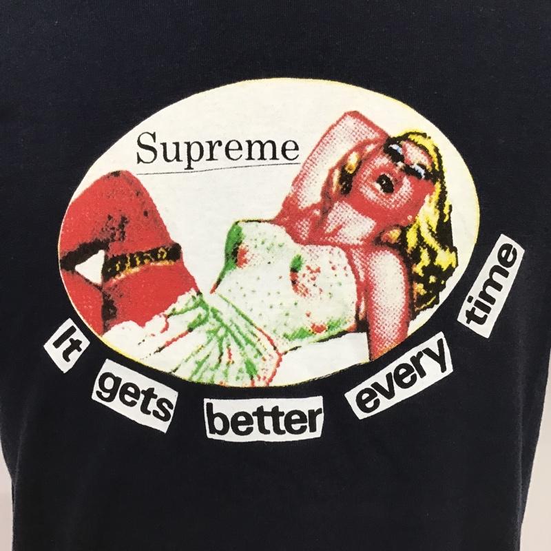 シュプリーム Supreme Tシャツ 半袖 19SS It Gets Better Every Time Tee S プリント 紺 / ネイビー /  メンズ USED 古着 中古 10103784