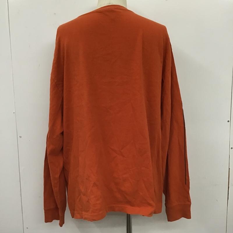 トミー ジーンズ TOMMY JEANS Tシャツ 長袖 THJ ロゴ クルーネック XXL プリント 橙 / オレンジ /  メンズ USED 古着 中古 10103789