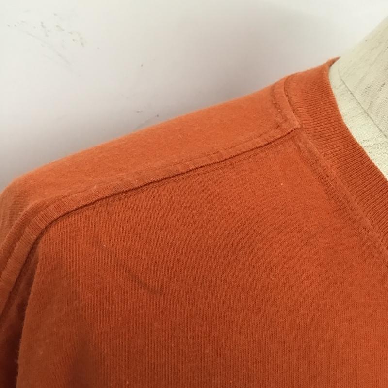 トミー ジーンズ TOMMY JEANS Tシャツ 長袖 THJ ロゴ クルーネック XXL プリント 橙 / オレンジ /  メンズ USED 古着 中古 10103789