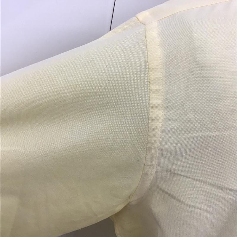 エルエルビーン L.L.Bean シャツ、ブラウス 長袖 ボタンダウン USA製 無地 黄 / イエロー /  メンズ USED 古着 中古 10103797