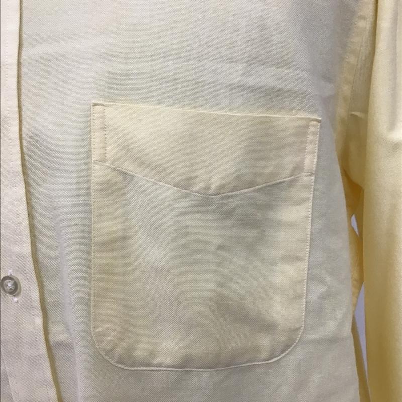 エルエルビーン L.L.Bean シャツ、ブラウス 長袖 ボタンダウン USA製 無地 黄 / イエロー /  メンズ USED 古着 中古 10103797