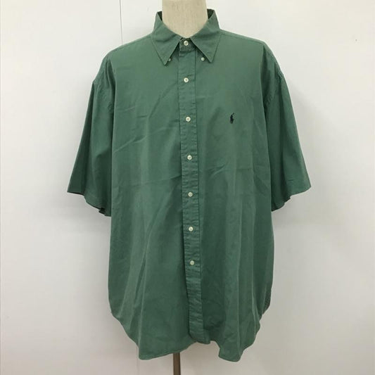 ラルフローレン RALPHLAUREN シャツ、ブラウス 半袖 ボタンダウン コットン BLAKE XXL ワンポイント 緑 / グリーン /  メンズ USED 古着 中古 10103798