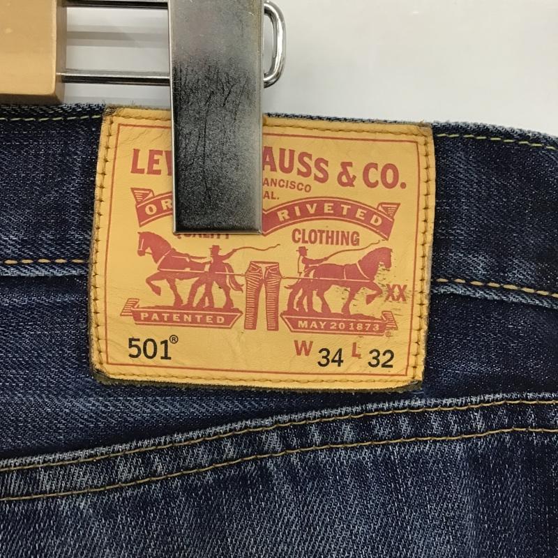 リーバイス Levi's パンツ デニム、ジーンズ 00501-1911 日本製 501 W34 L32 34インチ 無地 インディゴ / インディゴ /  メンズ USED 古着 中古 10103803