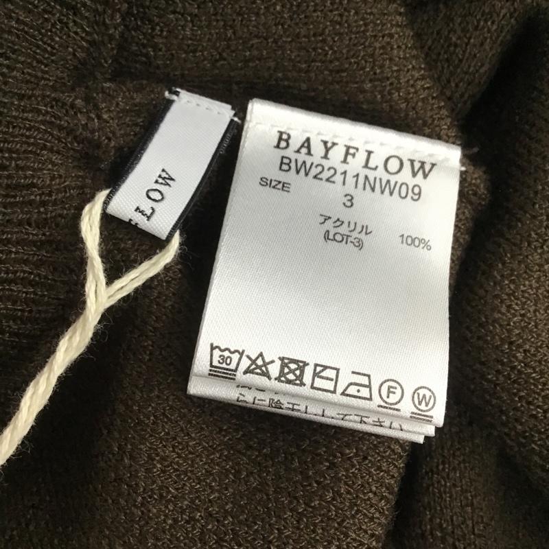 ベイフロー BAYFLOW スカート ロングスカート BW2211NW09 タイトニットスカート タグ付き バックスリット 3 無地 茶 / ブラウン /  レディース USED 古着 中古 10103822