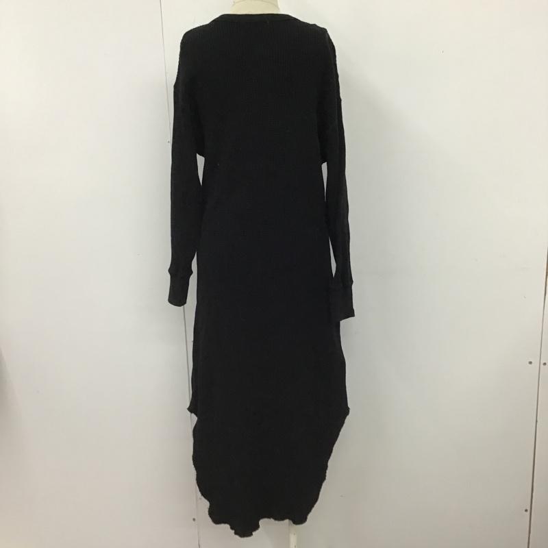 フリークスストア FREAK'S STORE ワンピース ロングスカート 183-3123 ロングワンピース 長袖ワッフルワンピース Vネック FREE 無地 紺 / ネイビー /  レディース USED 古着 中古 10103825