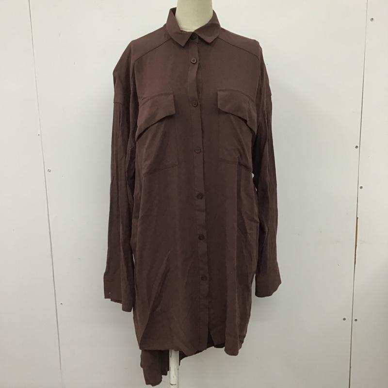 スライ SLY ワンピース ひざ丈スカート 039CAN30-5880 ロングシャツ FREE 無地 茶 / ブラウン /  レディース USED 古着 中古 10103833